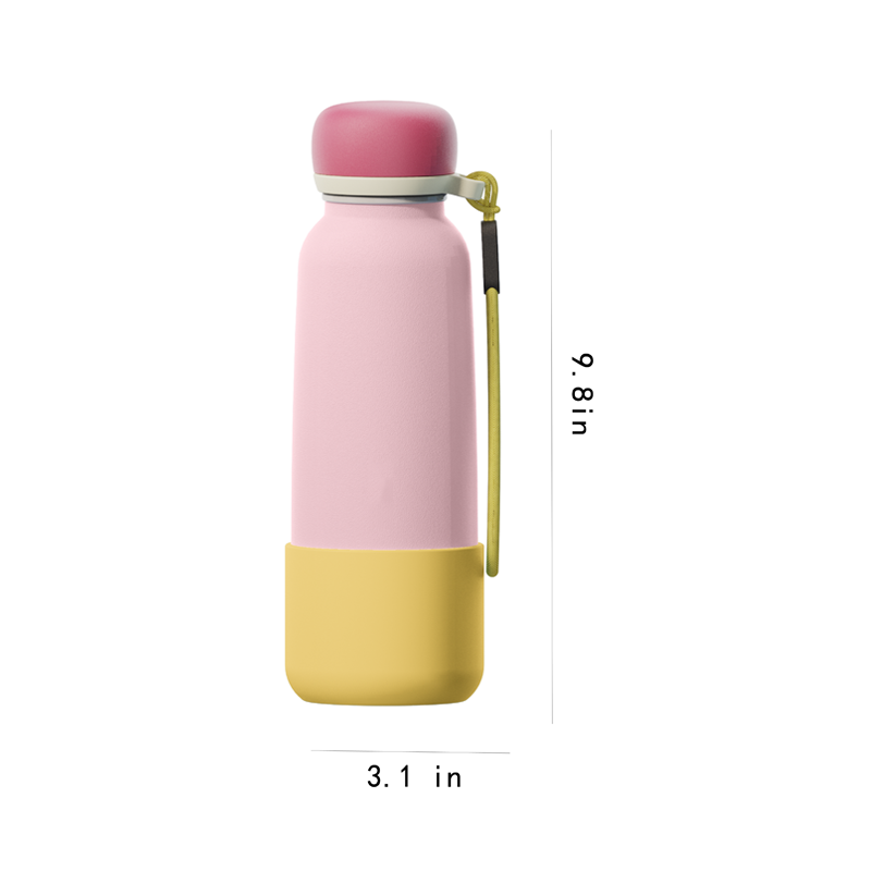 18oz Insulated Water Bottle Stainless Steel with Straw, Leak proof, Bisphenol A Free, Double Wall Vacuum, Can Maintain Low
