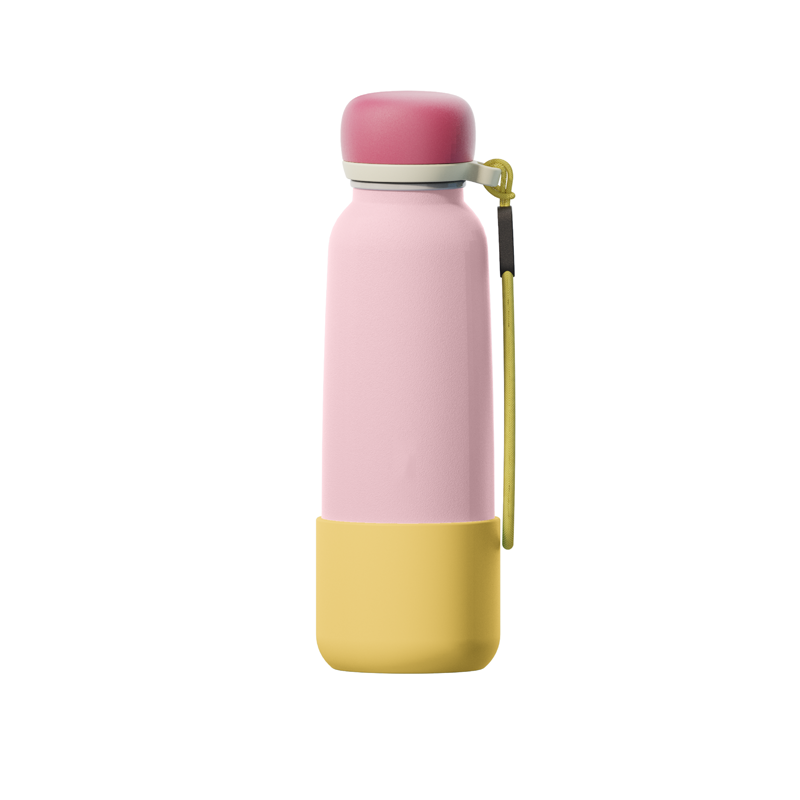 18oz Insulated Water Bottle Stainless Steel with Straw, Leak proof, Bisphenol A Free, Double Wall Vacuum, Can Maintain Low