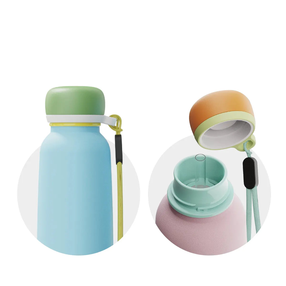 18oz Insulated Water Bottle Stainless Steel with Straw, Leak proof, Bisphenol A Free, Double Wall Vacuum, Can Maintain Low